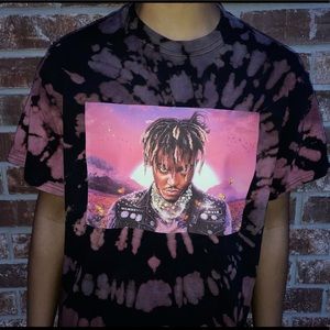Custom Juice Wrld Reverse Tie Dye Tee 